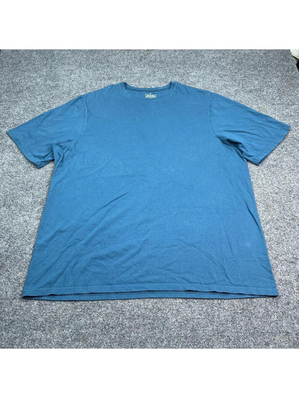 Denver Hayes T Shirt Mens Big & Tall Size XLT Blue Crew Neck Short Sleeve Tee